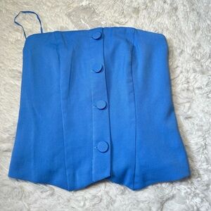 Abercrombie Strapless Cropped Tailored Vest; size XXS; NWT